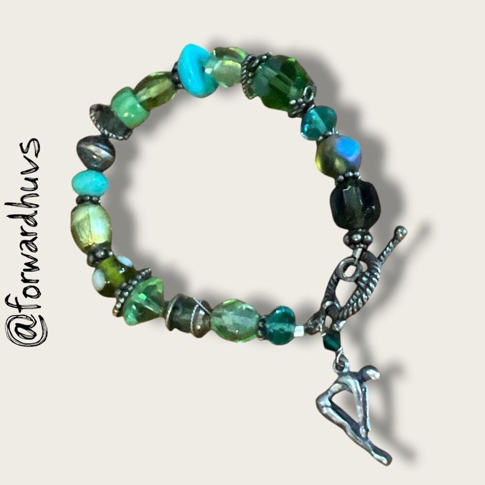 6.5” Mixed‑Bead Bracelet with Diver Charm